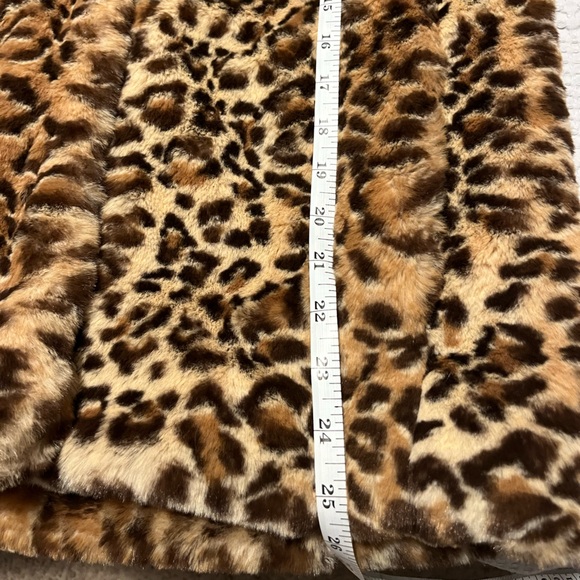 Anthropologie Faux Fur Leopard Print Coat - Picture 4 of 6